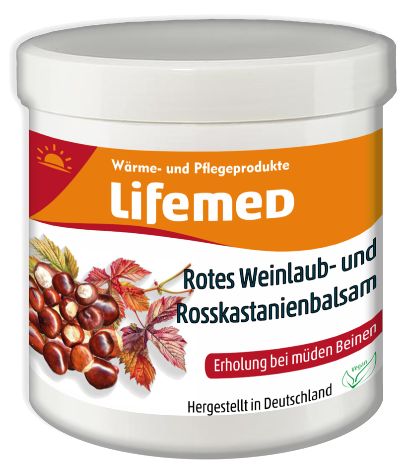 Lifemed Rotes Weinlaub-/ Rosskastanienbalsam, 250 ml Tiegel Lifemed Rotes Weinlaub-/ Rosskastanienbalsam, 250 ml Tiegel von lifemed