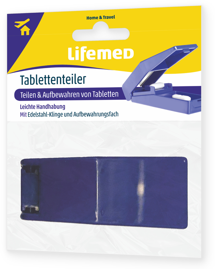 Lifemed Tabletten-Teiler mit Aufbewahrungsfach, blau Lifemed Tabletten-Teiler mit Aufbewahrungsfach, blau von lifemed