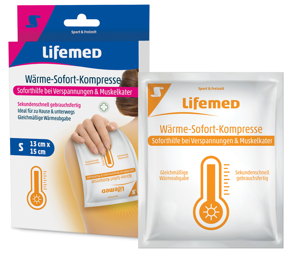 Lifemed Wärme-Sofort-Kompresse, 150 x 130 mm, weiß von lifemed