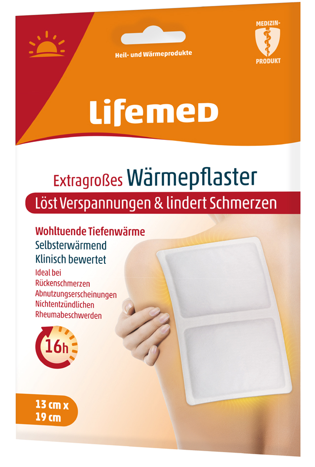 Lifemed Wärmepflaster, 190 x 130 mm, weiß von lifemed