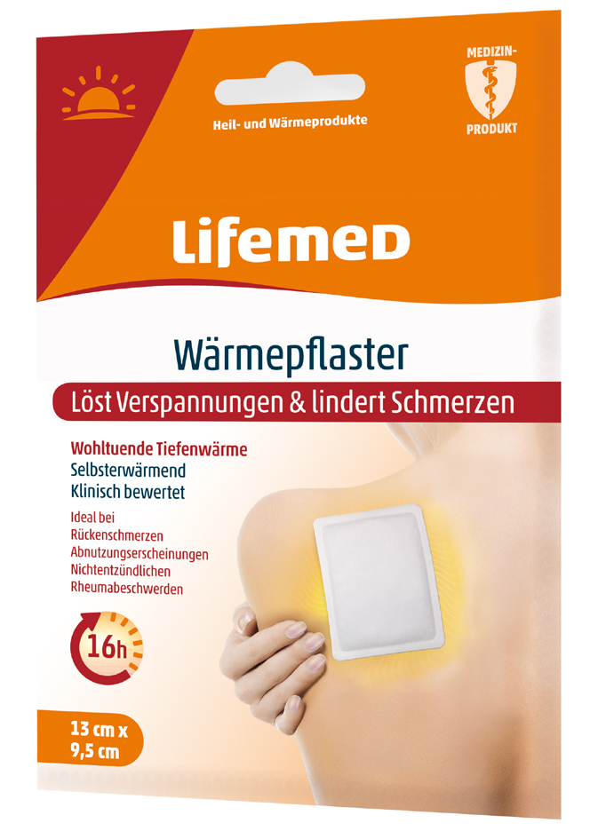 Lifemed Wärmepflaster, 95 x 130 mm, weiß von lifemed