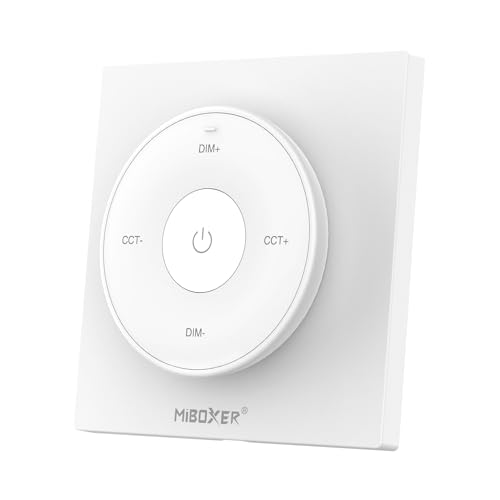 LIGHTEU, Milight Miboxer 2,4 GHz Panel Fernbedienung mit Magnethalterung, Farbtemperatur, Helligkeit dimmbar für Milight CCT Glühbirnen und Controller, K2 LIGHTEU, Milight Miboxer 2,4 GHz Panel Fernbedienung mit Magnethalterung, Farbtemperatur, Helligkeit dimmbar für Milight CCT Glühbirnen und Controller, K2 von lighteu