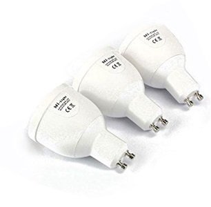 Mi-Light Erweiterungspack: 3 x GU10 LED 4W 1,6 Millionen Farbe Warm White Lampen für Mi-Light dimmbar WLAN, 2,4-GHz-RF-Fernbedienung, Android und iPhone Control System [Energie-Effizienzklasse A] von lighteu