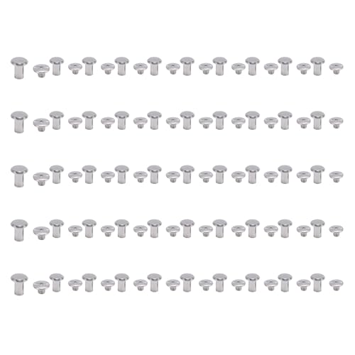 Lihsong 50 Paare M5 Edelstahl Niet Muttern Stabile Struktur Flach Runde Kopf Niet Stud Set für Leder-Bastel-Alben und Scrap Books 0,24x0,39x0,43 Zoll Lihsong 50 Paare M5 Edelstahl Niet Muttern Stabile Struktur Flach Runde Kopf Niet Stud Set für Leder-Bastel-Alben und Scrap Books 0,24x0,39x0,43 Zoll von lihsong