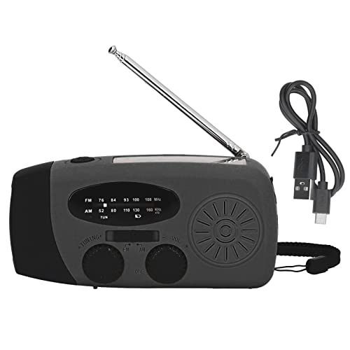 Lihsong Hand Crank Solar Radio mit LED -Taschenlampe, Tragbares FM AM WB USB -Radio für Notfallkatastrophenprävention Outdoor Camping, Wandern, Reisen (Japanischer Stil) von lihsong