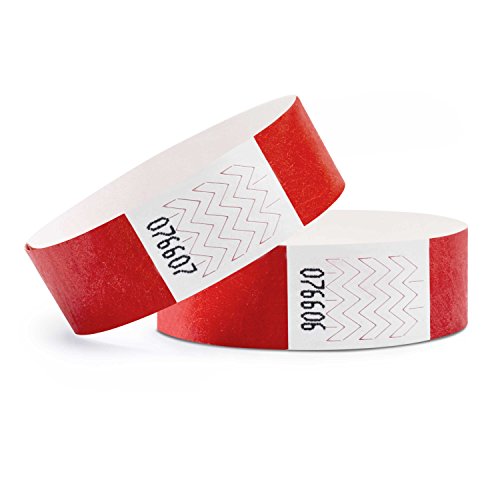 linie zwo ®, 100 Stück Einlassbänder Tyvek ® 19 x 254 mm, Rot von linie zwo