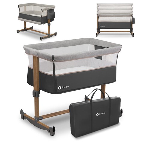 lionelo Beistellbett Leonie  Grey Stone von lionelo
