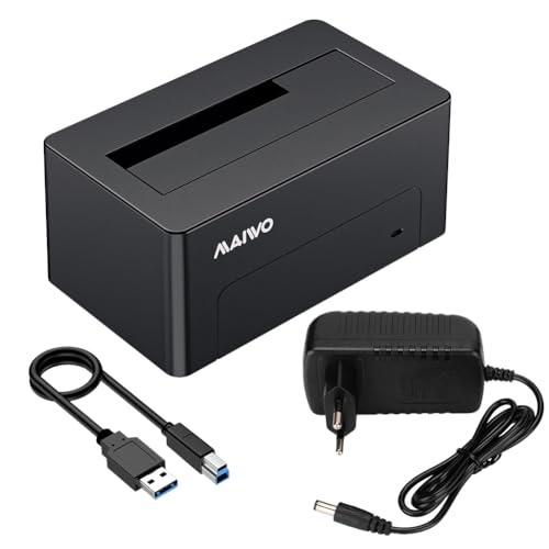 liuduo 2,5-3,5-Zoll-SAS-Festplatten-Dockingstation 6 Gbit/s mit UASP-SAS-zu-USB-3.0-Adapter, Gehäuseleser, 18 TB Kapazität, 12 V, 2 A, Netzteil mit USB-B-zu-USB-A-Kabel, werkzeuglos von liuduo
