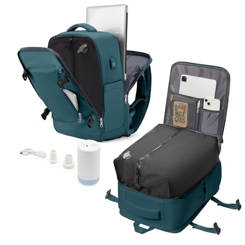 Vakuum Rucksack Vakuumrucksack für Reisen Vacuum Backpack Travel Airbag Rucksack Handgepäck Flugzeug Vacpack Tasche Reiserucksack mit Vakuumsystem für Damen Herren, Pfauenblau Vakuum Rucksack Vakuumrucksack für Reisen Vacuum Backpack Travel Airbag Rucksack Handgepäck Flugzeug Vacpack Tasche Reiserucksack mit Vakuumsystem für Damen Herren, Pfauenblau von livbote
