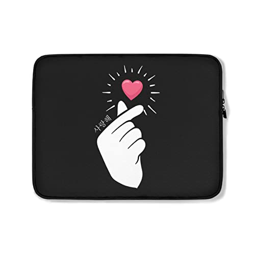 Laptop Hülle Tasche K Pop Fingerherz Notebooktasche Mit Reißverschluß Laptop-Abdeckung Mode Laptop-Schutzhülle, Für Notebook, Frauen, 15in von lixinxianshouyishangmaoyouxiangongsi1