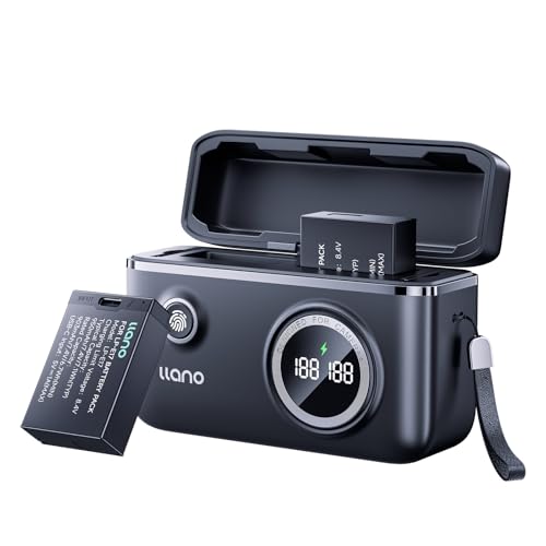 llano 2er-Pack LP-E17-Akkus (USB-C) und schnelles Dual-USB-Ladegerät für Canon EOS R50 RP R10 R8, Rebel T8i, T7i, T6i, T6s, SL2, SL3, EOS M3, M5, M6, EOS 200D, 77D, 750D, 760D, 800D, 8000D von llano