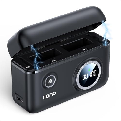 llano LP-E10 Akku Ladegerät 18W Schnellladegerät mit USB-C für Canon EOS Rebel T7 T6 T5 T3 T100 Kiss X50 Kiss X70 EOS 1100D 1200D 1300D 2000D Battery mit Smart Display von llano