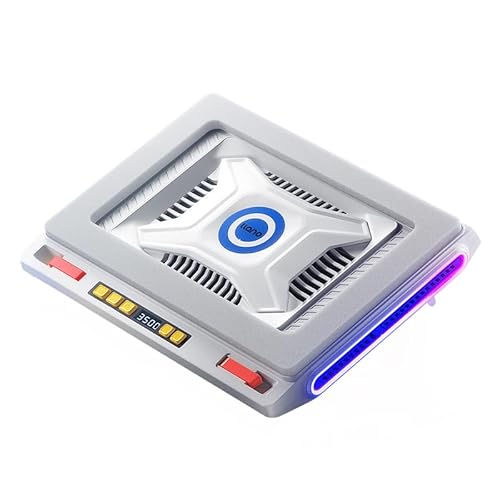 llano Laptop Kühler - Laptop Cooler für Schnelle Kühlung 13-17.3 Zoll Notebook | Cooling Pad mit Stufenloser Geschwindigkeit 12cm Leistungsstarker Turbo-Lüfter & Dichtungsschaum 4-Port USB C&A Weiß von llano