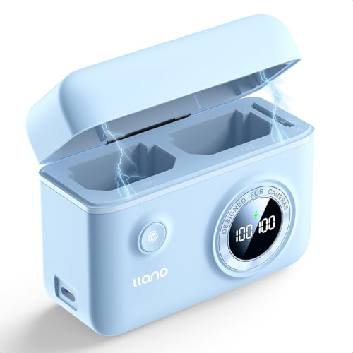 llano NP-FZ100 18W Smart-Digitalanzeige Ladegerät Dual-USB-C für Sony A7 III, A7R V, A7R IV, Alpha A7C, A9/A9S, A6600, A7R3, ZV-E1, ILCE-1M2, FX3, FX30 Akku Ladegerät, Magnetische Klappabdeckung-Blau llano NP-FZ100 18W Smart-Digitalanzeige Ladegerät Dual-USB-C für Sony A7 III, A7R V, A7R IV, Alpha A7C, A9/A9S, A6600, A7R3, ZV-E1, ILCE-1M2, FX3, FX30 Akku Ladegerät, Magnetische Klappabdeckung-Blau von llano