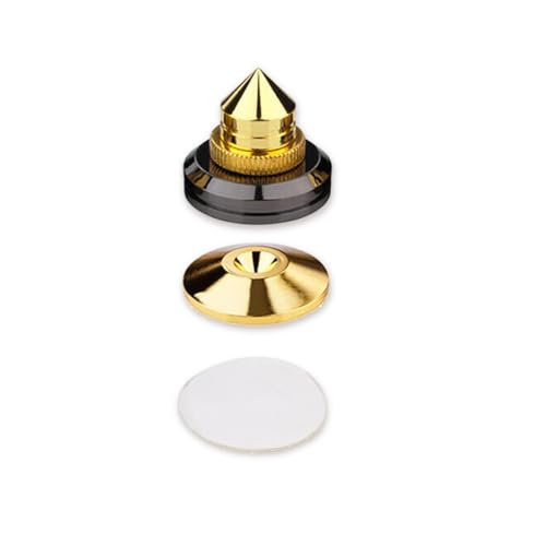 lmoikesz Packung mit 4 Lautsprecher Spikes, stoßfest, isolierend, dämpfend, Plattenspieler Pads, Bodenständer, Füße, Metallkonus, Zubehörfuß lmoikesz Packung mit 4 Lautsprecher Spikes, stoßfest, isolierend, dämpfend, Plattenspieler Pads, Bodenständer, Füße, Metallkonus, Zubehörfuß von lmoikesz