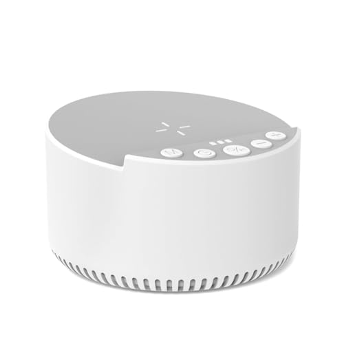 lmoikesz Tragbarer Noise Bluetooth Lautsprecher mit 6 beruhigenden Klängen ABS Bluetooth Lautsprecher Schlaf Mini Portable Noise Wireless Aid, Weiß von lmoikesz