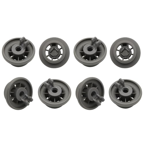 8 x Geschirrspüler-Rollen, unteres Gestell für Geschirrspüler, Geschirrspüler, Besteckkorb, große untere Räder, kompatibel mit Bosch/Gaggenau/Neff/Whirlpool von lokxmve