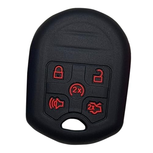 Silikon-Schlüsselanhänger-Abdeckung, Funkschlüsselschutz, passend für Ford Expedition Flex Taurus 2013, 2014, 2015, 2016, 2017, 2018, 2019, 5 Tasten, Schlüsselanhänger-Abdeckung für CWTWB1U793 Silikon-Schlüsselanhänger-Abdeckung, Funkschlüsselschutz, passend für Ford Expedition Flex Taurus 2013, 2014, 2015, 2016, 2017, 2018, 2019, 5 Tasten, Schlüsselanhänger-Abdeckung für CWTWB1U793 von loopki