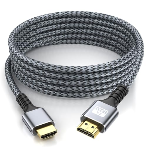 looyotul 4k Hdmi Kabel 9m Ultra High Speed HDMI 2.0 Kabel 4K@60HZ 3D ARC Gold Plated Connector Ethernet Audio Video Return HDMI Kabel für UHD TV Monitor Laptop Xbox PS4/PS5 ect.(Silber) von looyotul