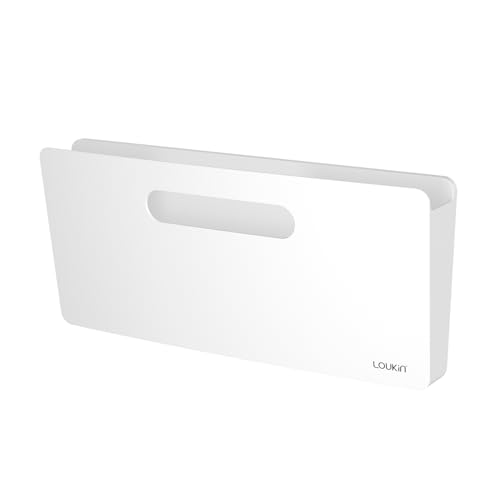 loukin Magnetischer Aktenhalter – vertikale Wandhalterung für Whiteboard, Kühlschrank, Bürowand, Dokumente, Briefe (weiß) von loukin