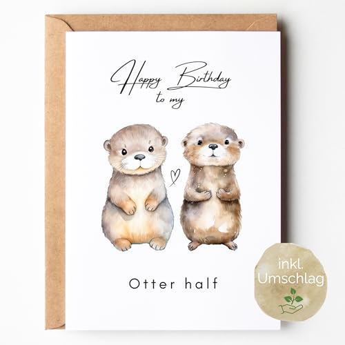loulala® Otter Geburtstagskarte (Grußkarte V1) von loulala