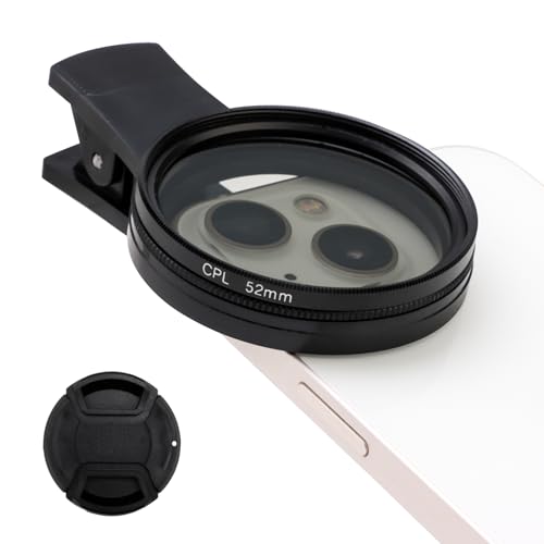 Clip-on Filter 52 mm CPL-Filter Polarisationsfilter für Smartphones, universelle Zirkular-Polarisationslinse für iPhone, Samsung, Android, beseitigt Reflexionen, verbessert Farben, minimiert Blendung Clip-on Filter 52 mm CPL-Filter Polarisationsfilter für Smartphones, universelle Zirkular-Polarisationslinse für iPhone, Samsung, Android, beseitigt Reflexionen, verbessert Farben, minimiert Blendung von ltteea
