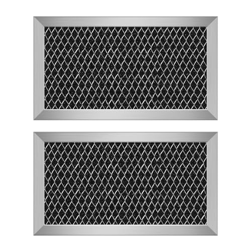 LUBIYACK Mikrowellen-Kohlefilter, Ersatz für GE JX81J WB02X11536, Mikrowellenfilter, 15,6 x 10 cm, 2 Stück von lubiyack