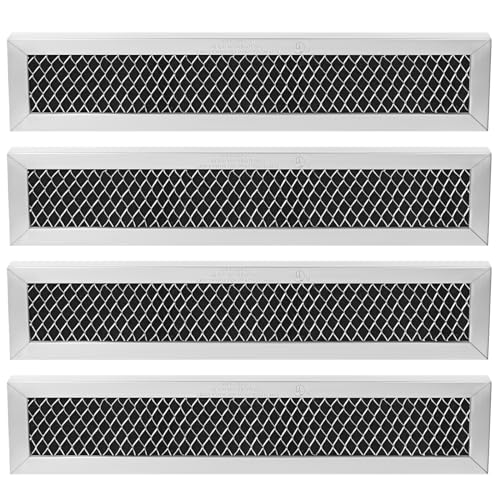 LUBIYACK Mikrowellen-Kohlefilter, Ersatz für GE JX81L WB02X11550, Mikrowellenfilter, Ersatz 25,4 x 6 cm, 4 Stück von lubiyack