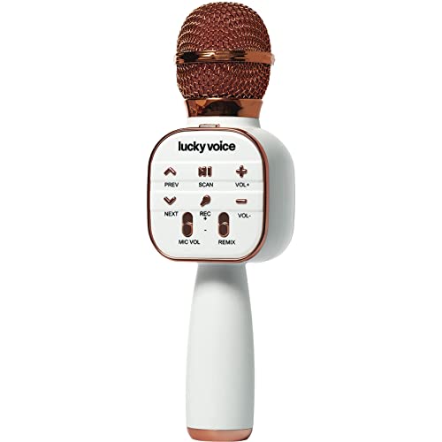 Lucky Voice Kabelloses Bluetooth-Karaoke-Mikrofon, eingebauter Lautsprecher, tragbare Mini-Karaoke-Maschine für Erwachsene und Kinder, Echo & Sprachwechsler – 10.000 Songs freier Zugriff von lucky voice