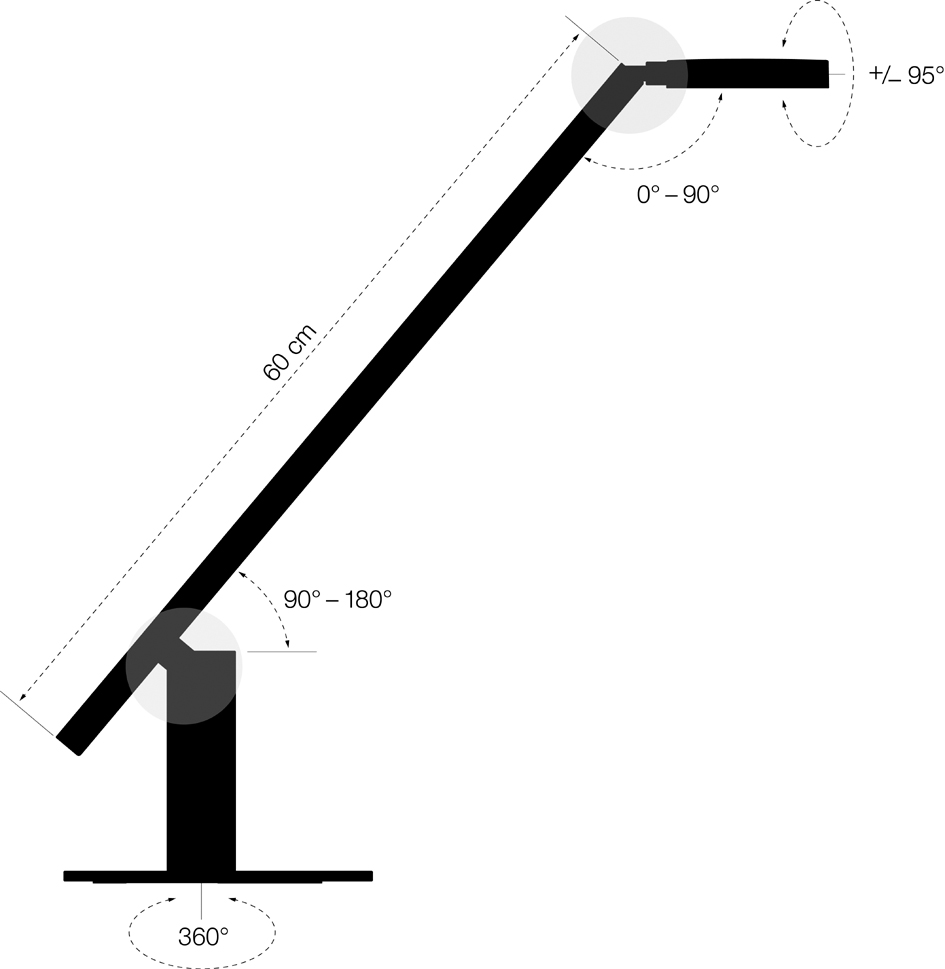 LUCTRA LED-Tischleuchte TABLE LITE, Standfuß, schwarz von luctra