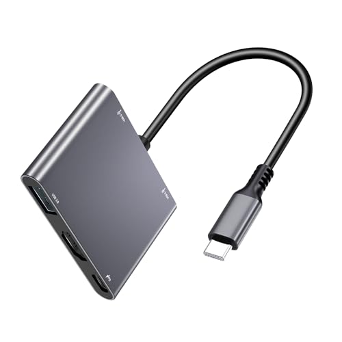 Kabelloser HDMI 5-in-1 Type C Hub für Live-Streaming auf TikTok,Dual USB C 2.0 für Mikrofon/Audio,25W PD-Laden,HDMI 4K,USB A 3.0,Aluminium-Adapter für iPhone 15,Samsung,iPad, MacBook Kabelloser HDMI 5-in-1 Type C Hub für Live-Streaming auf TikTok,Dual USB C 2.0 für Mikrofon/Audio,25W PD-Laden,HDMI 4K,USB A 3.0,Aluminium-Adapter für iPhone 15,Samsung,iPad, MacBook von lulaven