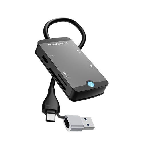 luoshaPUCY USB C Hub, USB-C HUB Multiport Adapter, USB 3.0&2.0 Anschlüsse, SD/TF Kartenleser, kompatibel mit MacBook Pro/Air/Mini, Laptop, Desktop PC, Windows, PS4/5, Galaxy und andere USB A/C Geräte von luoshaPUCY