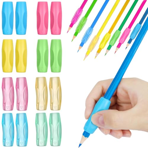 lurora2021 16 Stück Schreibhilfe Griffe Bleistift Griffe Stiftablage Silikon Stifthaltung Hilfe Bleistift Griffe Ergonomische Grips Stiftehalter für Kindergarten, Erwachsene Righties Oder Lefties lurora2021 16 Stück Schreibhilfe Griffe Bleistift Griffe Stiftablage Silikon Stifthaltung Hilfe Bleistift Griffe Ergonomische Grips Stiftehalter für Kindergarten, Erwachsene Righties Oder Lefties von lurora2021