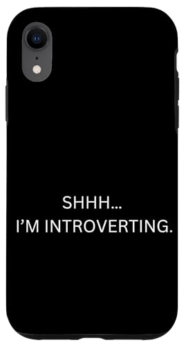 shhh... I'm introverting Hülle für iPhone XR von lustig sarkastisch Humor Spruch Geschenkidee