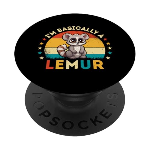 lustiges Lemuren-Design für Tierfans und -liebhaber PopSockets Klebender PopGrip von lustiges Lemur Haustier Design