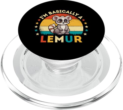 lustiges Lemuren-Design für Tierfans und -liebhaber PopSockets PopGrip für MagSafe von lustiges Lemur Haustier Design