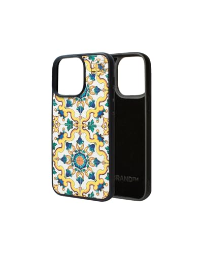 Echtleder-Handyhülle für iPhone, stoßfestes Etui mit Amalfi-Küsten- oder Mamba-Motiv, kompatibel mit iPhone 16, 16 Pro, 16 Pro Max, 15, 15 Pro, 15 Pro Max, 14, 14 Pro, 14 Pro Max, 13 (Gelb 15 Pro) von lux brand