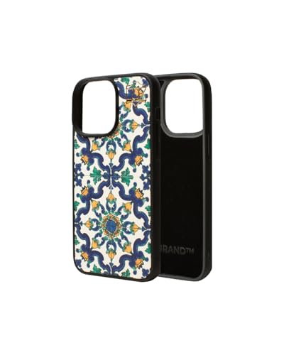 Echtleder-Handyhülle für iPhone, Stoßfestes Etui Mit Amalfi-Küsten- oder Mamba-Motiv, Kompatibel Mit iPhone 16, 16 Pro Max, 15, 14, 13 (Blaue 14 Pro Max) von lux brand