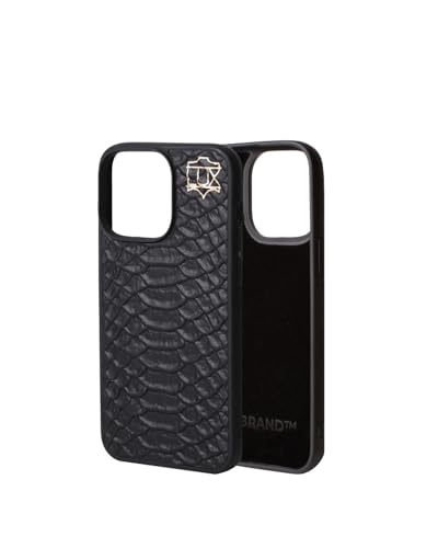 Echtleder-Handyhülle für iPhone, stoßfestes Etui mit Amalfi-Küsten- oder Mamba-Motiv, kompatibel mit iPhone 16, 16 Pro, 16 Pro Max, 15,15 Pro,15 Pro Max, 14, 14 Pro, 14 Pro Max, 13(Schwarz 15 Pro Max) von lux brand