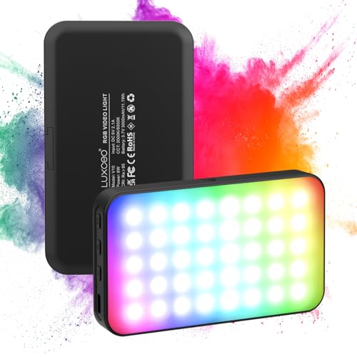 LUXCEO V10 RGB LED Videoleuchte 6W, CRI 95+ LED Kamera Licht 3000K/6000K,3000mAh LED Panel LED,Video Licht Aluminium für Vlog, Videokonferenz,Live-Übertragung, Interview,YouTube LUXCEO V10 RGB LED Videoleuchte 6W, CRI 95+ LED Kamera Licht 3000K/6000K,3000mAh LED Panel LED,Video Licht Aluminium für Vlog, Videokonferenz,Live-Übertragung, Interview,YouTube von luxceo