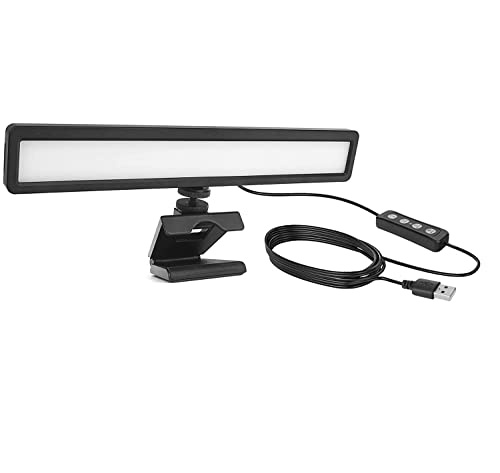 USB LED Streaming Licht 9W LUXCEO,66 Lampenperlen Videolicht,mit Desktop-Stativ&Clip(2500-9000K,CRI 95+) Beleuchtung für Fotostudios,Tiktok,Live-Streaming,YouTube,Videokonferenz von luxceo