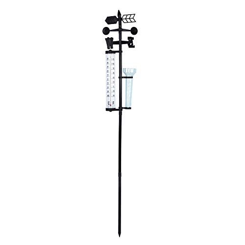 lvifloae 3-in-1-Wetterstation, Thermometer für den Außenbereich, Gartenthermometer, Regenmesser, Windanzeiger für die Messung im Garten im Freien lvifloae 3-in-1-Wetterstation, Thermometer für den Außenbereich, Gartenthermometer, Regenmesser, Windanzeiger für die Messung im Garten im Freien von lvifloae