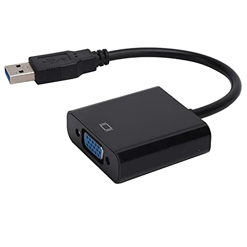 lvifloae generisches USB3.0-zu-VGA-Konverter, Adapter HDMI auf VGA Konverter Stecker zu Buchse, 5 Gbit/s HD 1080P-Adapterkabel 15-polige Buchse für Externe Grafikkarte (Black) von lvifloae