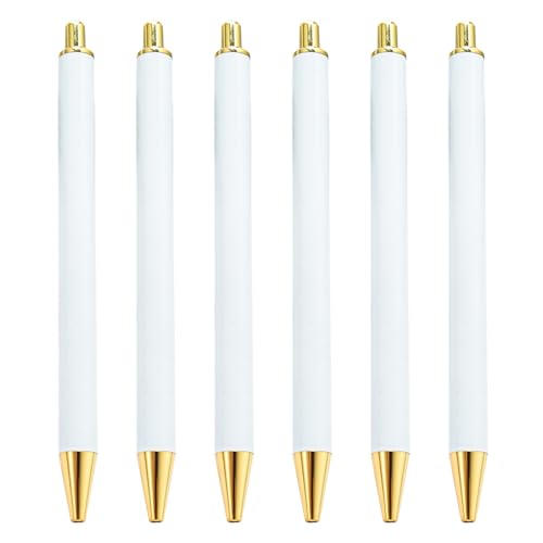 lxuebaix 6 Stück Druckkugelschreiber-Rohling, Wärmeübertragungs-Kugelschreiber für Volldruck-Kugelschreiber, Sublimationsstift-Rohling von lxuebaix