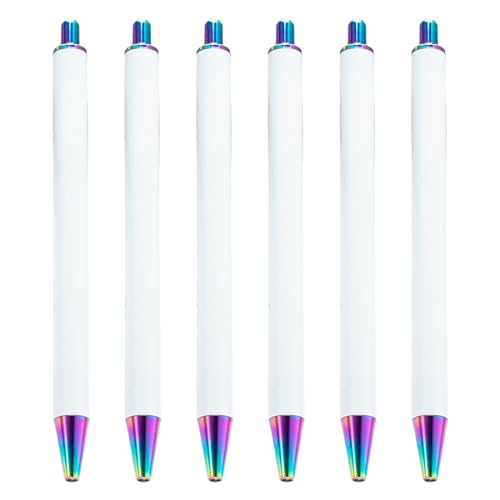 lxuebaix 6 Stück Druckkugelschreiber-Rohling, Wärmeübertragungs-Kugelschreiber für Volldruck-Kugelschreiber, Sublimationsstift-Rohling von lxuebaix