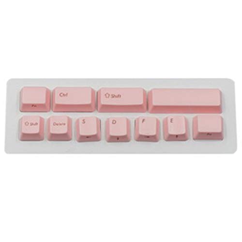 lxxiulirzeu 11 stücke Keycap ABS Backlit Machanische Tastatur Keycap OEM Höhe für machanische Tastatur Keycap Weiß Rosa Orange (Color : ABS keycap pink) von lxxiulirzeu