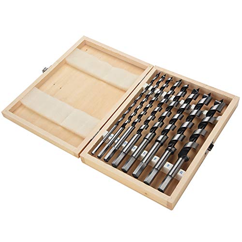 lyrlody Bohrer-Sets, 8-teiliges Spiralbohrer-Set Metallbohrer-Sets Sechskant-Holzbohrer-Set Sechskantbohrer-Holzbohrer-Sets mit Holzkoffer für Holzbearbeitungswerkzeug lyrlody Bohrer-Sets, 8-teiliges Spiralbohrer-Set Metallbohrer-Sets Sechskant-Holzbohrer-Set Sechskantbohrer-Holzbohrer-Sets mit Holzkoffer für Holzbearbeitungswerkzeug von lyrlody