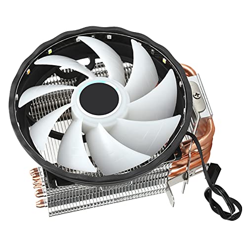 CPU-Luftkühler, CPU-Kühler 3PIN RGB 6 Heatpipes Dual Fan Kühlkörper -Computer-Kühler CPU-Lüfter fürLGA775 1155 1156 1366AM2+ AM3 von lyrlody