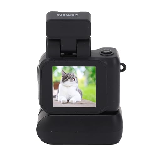 Kleinste Digitalkamera, Kamera mit LCD Display Vintage Stil 1080P Auflösung LED Blitzlicht Tragbar Schlüsselanhänger für Reisen Leben Aufzeichnung von lyrlody