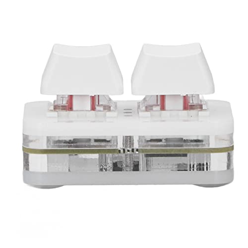 lyrlody 2 Tasten Mini Tastatur, Tasten Tastatur zum Kopieren Einfügen, Einhand Mechanische Gaming, für Rhythmus-Spiele (White) von lyrlody